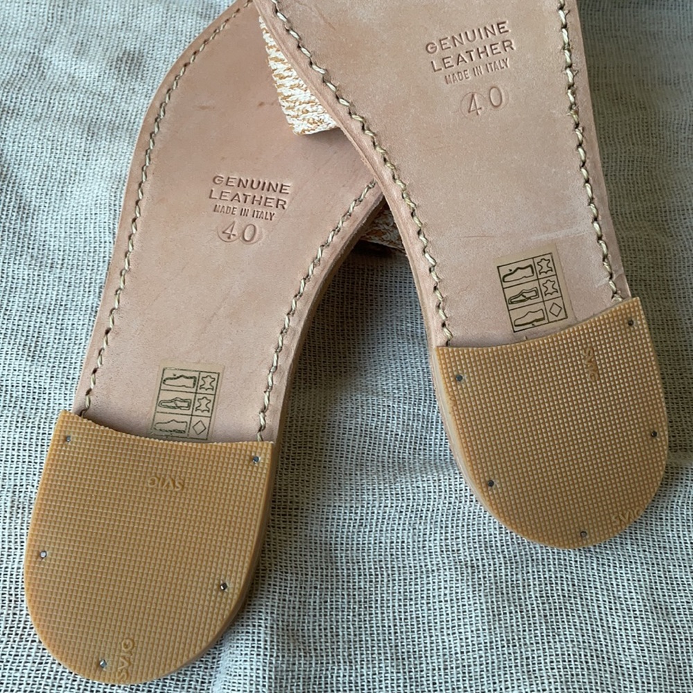 Samuji Leather Slide Sandles Size 40 NWOT New - Picture 9 of 12